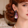 Multicolour Peking Opera Figure Acrylic Dangle Earrings Retro Statement Jewelry-0