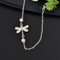 1pc Foot Beach Jewellery Pearl Silver Chain Dragonfly Anklet Bracelet Party Gift