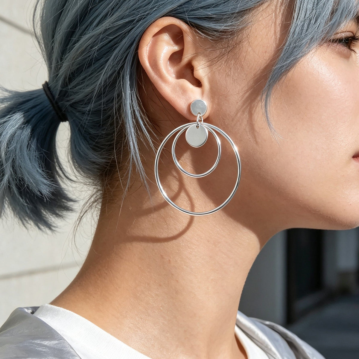 Double Hoop Geometric Drop Earrings Daily Party Office Simple Statement Jewelry-1