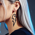 Y2K Hollow Lightning Bold Dangle Earrings Music Festival Edgy Party Jewellery