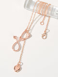 Minimalist Jewelry Trendy Gold Silver Stethoscope Heart Pendant Y shape Necklace