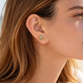 2pcs Gold Faux Gemstones Decor Ear Cuff No Piercing Simple Beach Cartilage Clips-0