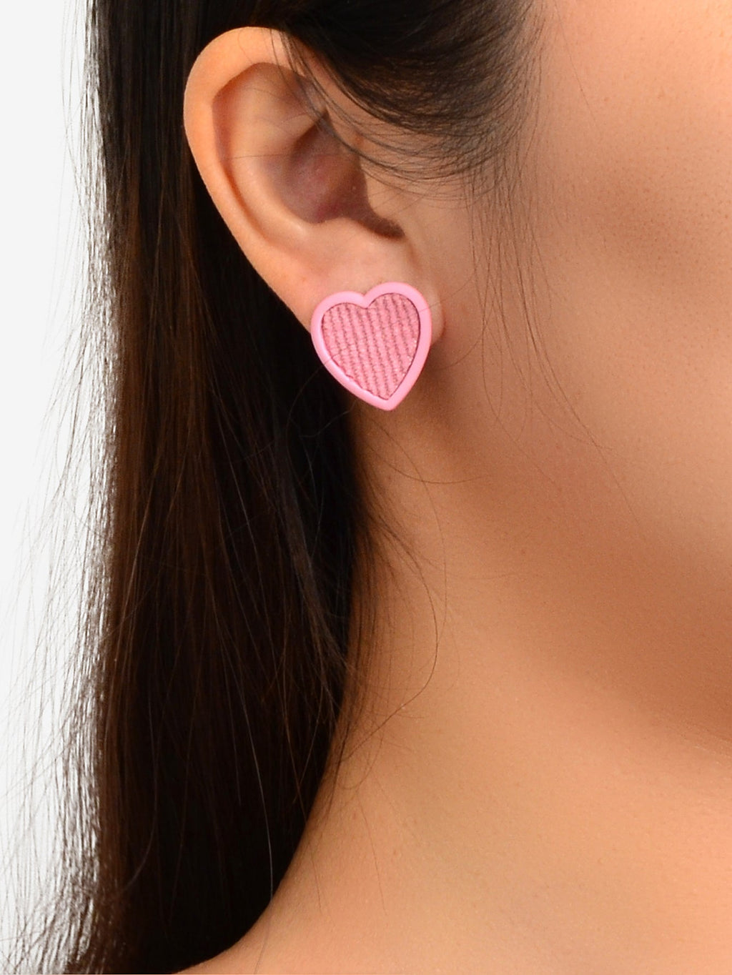 Pink Sweet Heart Stud Girls Love Earrings Women Birthday Dainty Gift Accessories