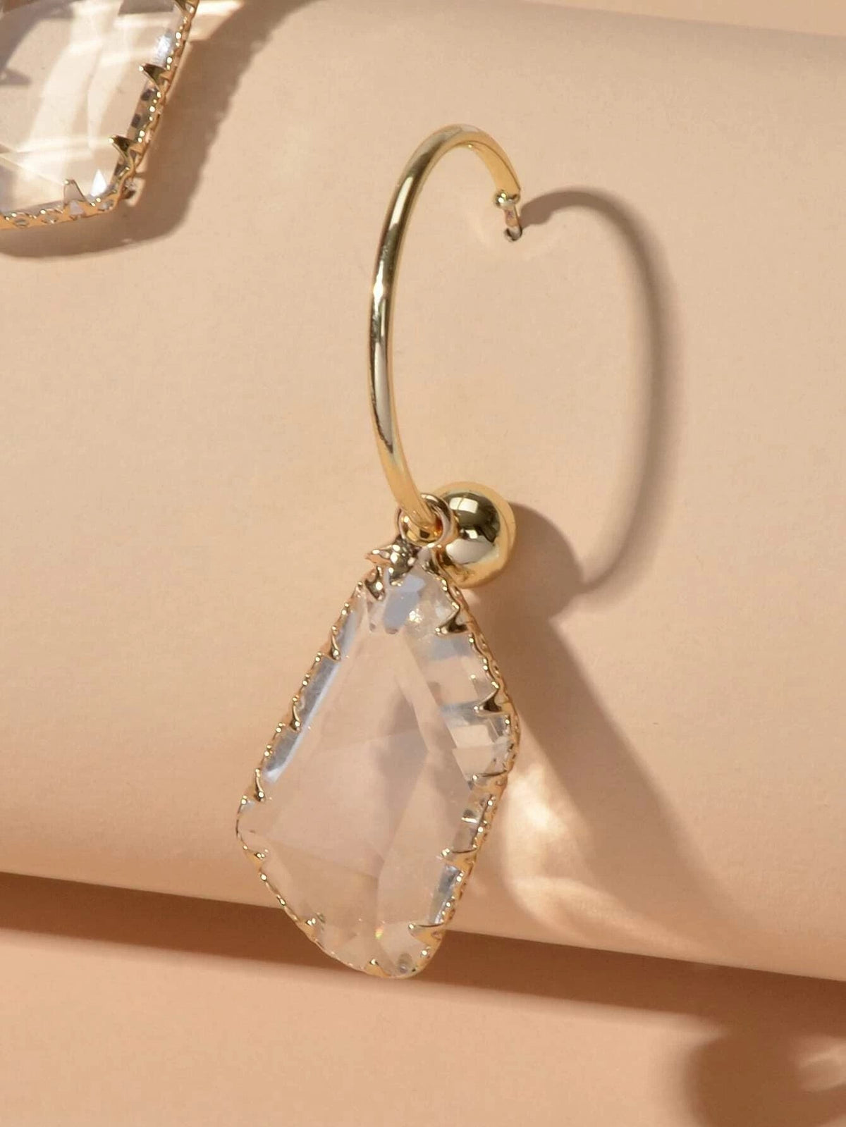 Designer Jewelry Transparent Acrylic Geometric Hoop Dangle Earrings Accessories