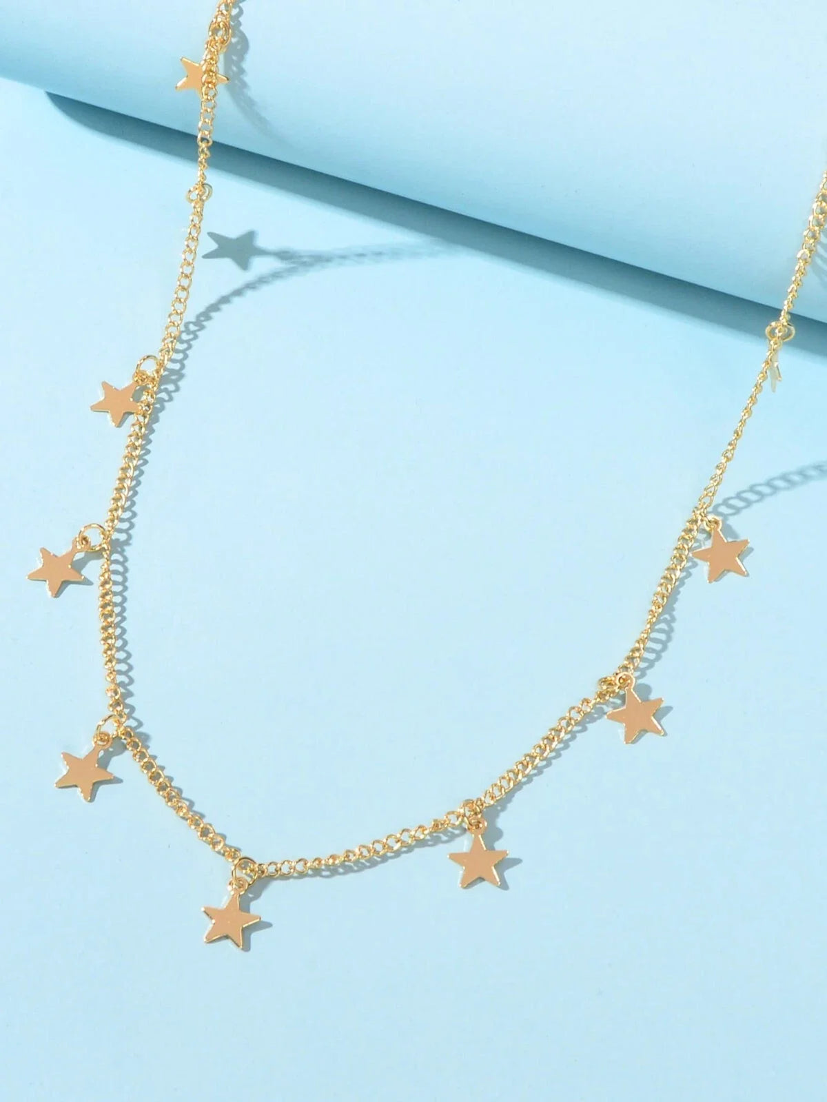 Shine Bright Necklace with Multiple Small Star Pendants Celestial Charm Jewelry