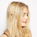 5 pcs Fashion Golden Star Star Hair Clips set Hair Jewelry for Wedding Prom Hair-0